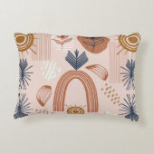 Terracotta Sunrise: Boho Harmony, Blush Pink Dekokissen (Rückseite)