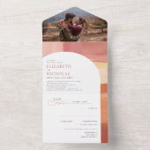 Terracotta Sunrise | Boho Wedding All In One Einladung (Innen Boden)