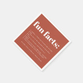 Terracotta Sunrise | Hochzeitspass Fakten Napkins Serviette (Ecke)