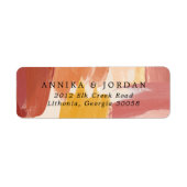 Terracotta Sunrise Wedding Address Label (Vorne)