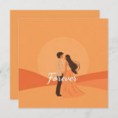 Terracotta Sunset Einladung (Vorne/Hinten)