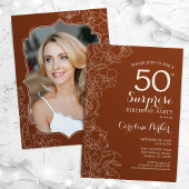 Terracotta Surprise Foto 50. Geburtstag Einladung