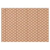 Terracotta Tablecloth Groovy 70s Flower Design Tischdecke (Vorderseite (Horizontal))