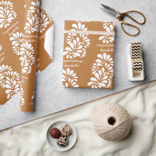 Terracotta talavera Mexican fiesta personalisiert Geschenkpapier (Kunsthandwerk)