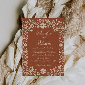 Terracotta Talavera Mexican Vintage Wedding Einladung