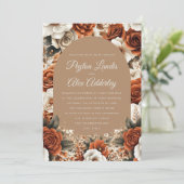 Terracotta Taupe Einladung (Stehend Vorderseite)