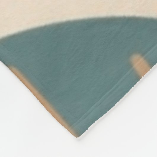 Terracotta & Teal Autumn pattern Fleecedecke (Ecke)