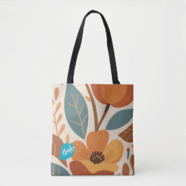 Terracotta & Teal Autumn pattern Tasche