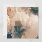 Terracotta teal painterly modern stylish wedding save the date (Rückseite)