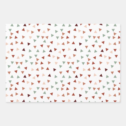 Terracotta Terrazzo Dreiecke & Punkte Moderne Geschenkpapier Set (Vorderseite 3)