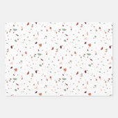 Terracotta Terrazzo Dreiecke & Punkte Moderne Geschenkpapier Set (Vorderseite)