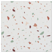 Terracotta Terrazzo mit Sienna & Mint Green Stoff (Nahaufnahme)