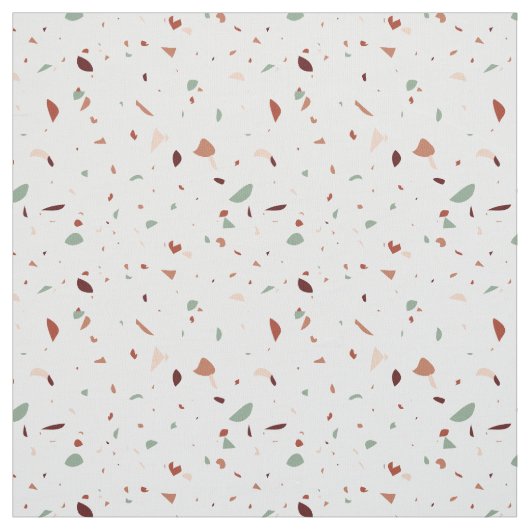 Terracotta Terrazzo mit Sienna & Mint Green Stoff (Muster)