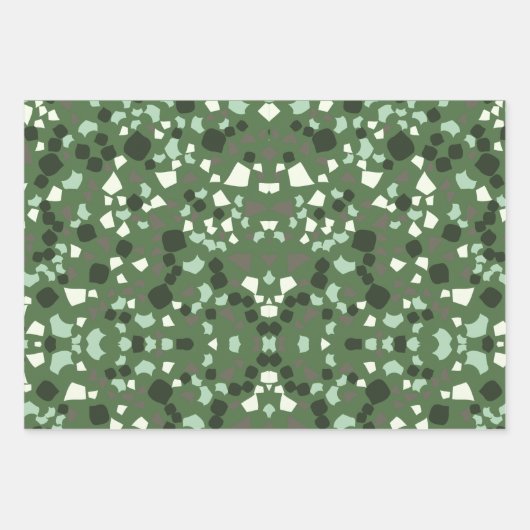 Terracotta Terrazzo Packpapier Geschenkpapier Set (Vorderseite)