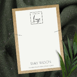 TERRACOTTA TEXTURE BORDER LOGO NECKLACE DISPLAY VISITENKARTE