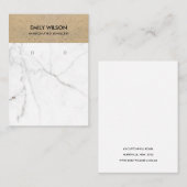 TERRACOTTA-TEXTURE-EARRING-ANZEIGE FÜR MARBLE STON VISITENKARTE (Vorne/Hinten)