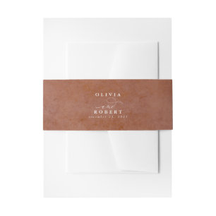 Terracotta Texture Modern Wedding Einladungsbanderole