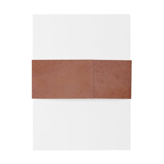 Terracotta Textured Modern Minimal Wedding Einladungsbanderole (Rückseitenbeispiel)