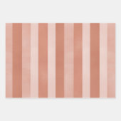 Terracotta Textured Stripes Muster Geschenkpapier Set (Vorderseite 2)