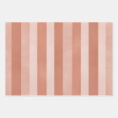 Terracotta Textured Stripes Muster Geschenkpapier Set (Vorderseite)