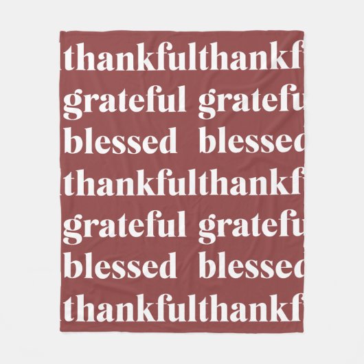 Terracotta Thanksgiving Fleecedecke (Vorderseite)