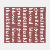 Terracotta Thanksgiving Fleecedecke (Vorderseite (Horizontal))