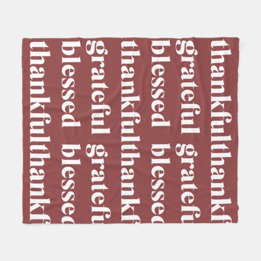 Terracotta Thanksgiving Fleecedecke (Vorderseite (Horizontal))