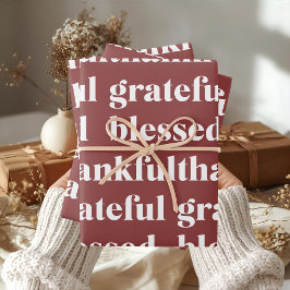 Terracotta Thanksgiving Geschenkpapier Set