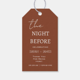 Terracotta the Night Before Wedding Vielen Dank Geschenkanhänger