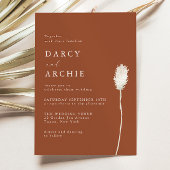 Terracotta Thistle Wedding Einladung