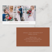 Terracotta Three Collage Fotograf Visitenkarte (Vorne/Hinten)