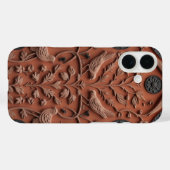 Terracotta Tile Folk Art iPhone 15 Pro Case - Indi (Rückseite (Horizontal))