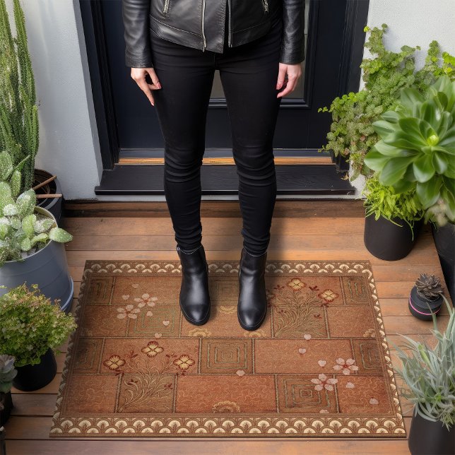 Terracotta Tiling Walter Crane Designs Fußmatte (Von Creator hochgeladen)