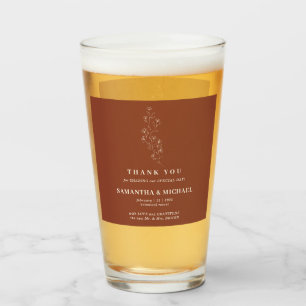 Terracotta Tiny Blume Modern Simple Wedding Glas