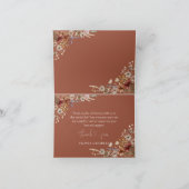 Terracotta Tiny Wildblume Babydusche Dankeskarte (Innenseite)