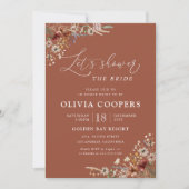 Terracotta Tiny Wildblume Brautparty Einladung (Vorderseite)