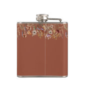 Terracotta Tiny Wildblume Brautparty Flask Flachmann (Rückseite)