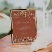 Terracotta Tiny Wildblume klingeln auf ihr Zeichen Sockelschild