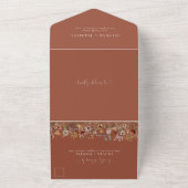 Terracotta Tiny Wildblume Wedding All In One Einladung (Außenbereich)