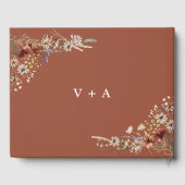 Terracotta Tiny Wildblume Wedding Guest Book Gästebuch (Rückseite)