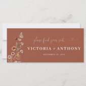 Terracotta Tiny Wildblume Wedding Head Table Sign (Vorderseite)