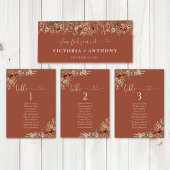Terracotta Tiny Wildblume Wedding Head Table Sign