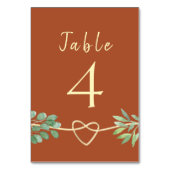 Terracotta-Tischnummer Tischnummer (Vorderseite)