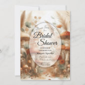 Terracotta Toadstol Woodland Magic Brautparty Einladung (Vorderseite)