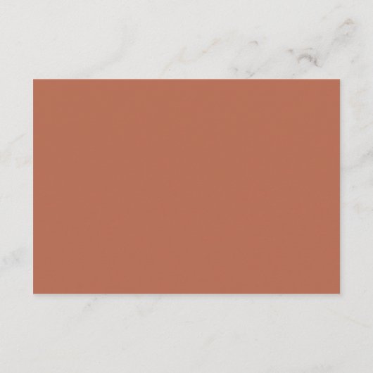 Terracotta Toadstool Magic Wedding Begleitkarte (Rückseite)