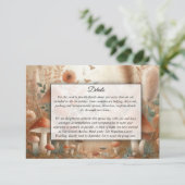 Terracotta Toadstool Magic Wedding Begleitkarte (Stehend Vorderseite)