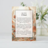 Terracotta Toadstool Magic Wedding Begleitkarte (Stehend Vorderseite)