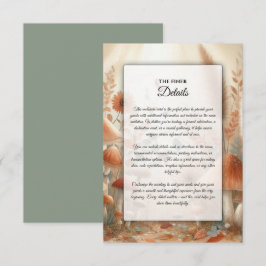 Terracotta Toadstool Magic Wedding Begleitkarte