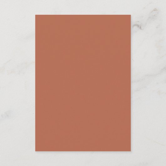 Terracotta Toadstool Magic Wedding Begleitkarte (Rückseite)