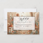 Terracotta Toadstool Magic Wedding RSVP Karte (Vorderseite)